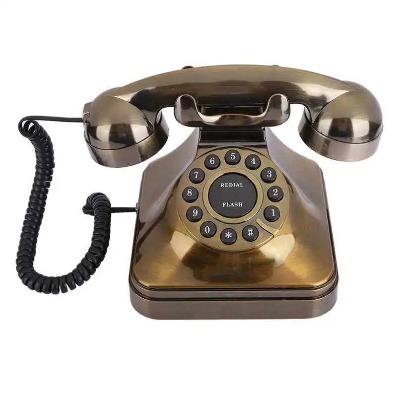 WX-3011-Antique-Bronze-Telephone-Vintage-Landline-Phone-Desktop-Wired-Fixed-Phone-Old-Fashioned-Telephone-for-2