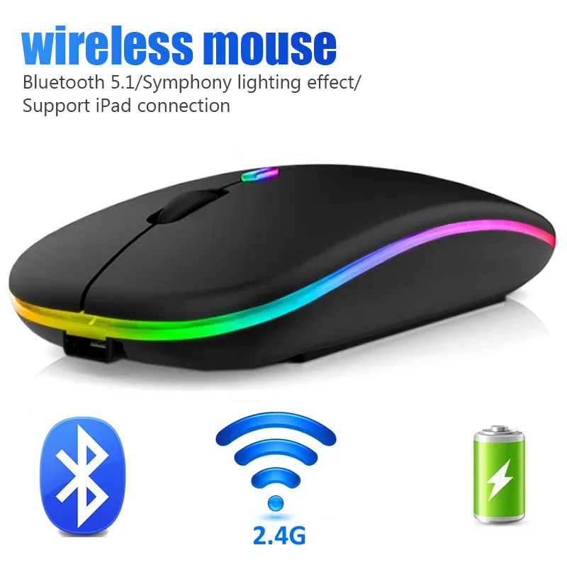 Wireless-Mouse-For-Laptop-PC-Bluetooth-RGB-Rechargeable-Mouses-Wireless-Computer-Silent-Mice-LED-Backlit-Ergonomic