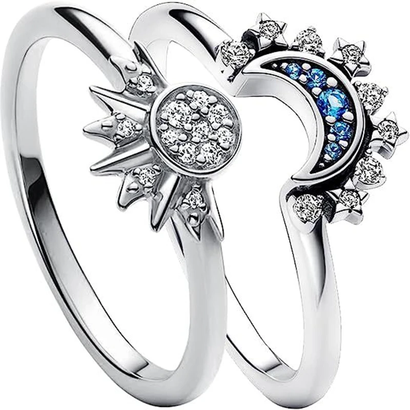 2pc-set-Summer-Blue-Sparkling-Moon-Sun-Ring-for-Women-Cocktail-Stackable-Finger-Band-Fashion-Silver-1