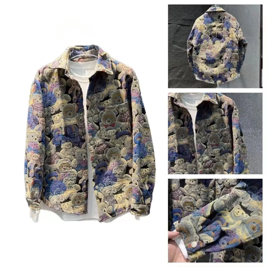 Autumn-New-Knitted-Jacquard-Laps-Lar-Jacket-Three-dimensional-Full-Print-Bear-Loose-Jacket-Trendy-1