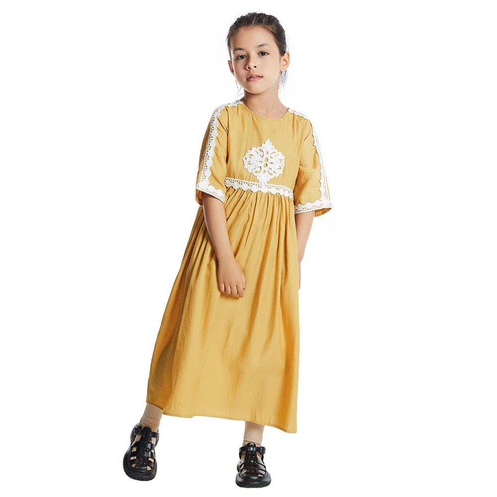 Eid-Muslim-Kids-Girls-Maxi-Dress-Ramadan-Islamic-Children-Clothing-Marocain-Jalabiya-Kaftan-Dubai-Turkey-Abaya-5