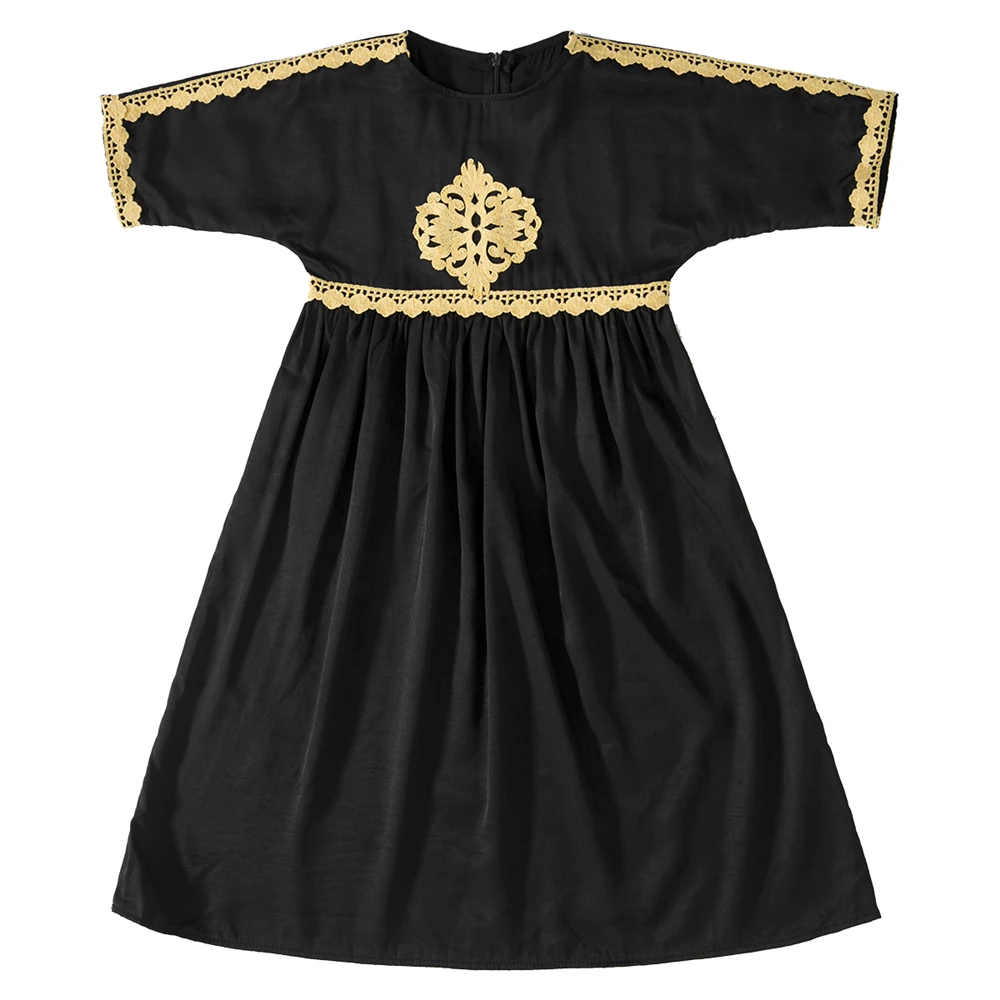 Eid-Muslim-Kids-Girls-Maxi-Dress-Ramadan-Islamic-Children-Clothing-Marocain-Jalabiya-Kaftan-Dubai-Turkey-Abaya