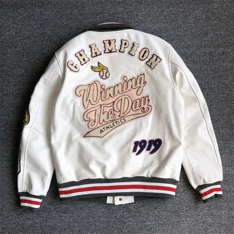 Men-s-spring-and-autumn-baseball-uniform-Y2K-retro-trend-leather-jacket-heavy-industry-embroidery-white-3