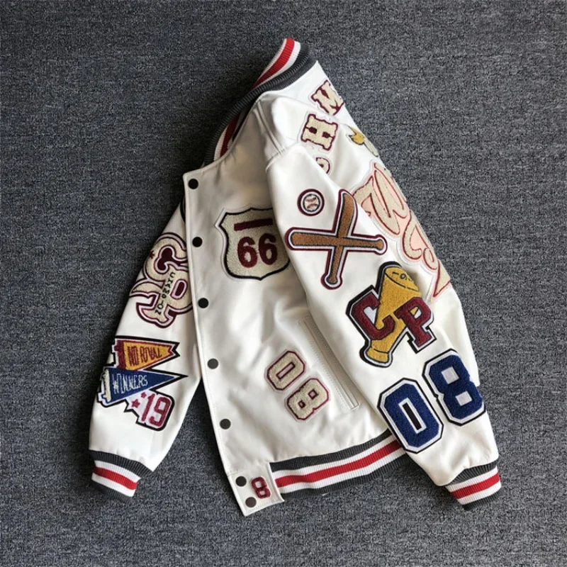Men-s-spring-and-autumn-baseball-uniform-Y2K-retro-trend-leather-jacket-heavy-industry-embroidery-white
