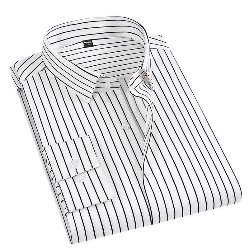 New-Good-Quality-Men-Dress-Shirt-Long-Sleeve-Striped-Business-Office-Casual-Shirt-Slim-Fit-Streetwear-5