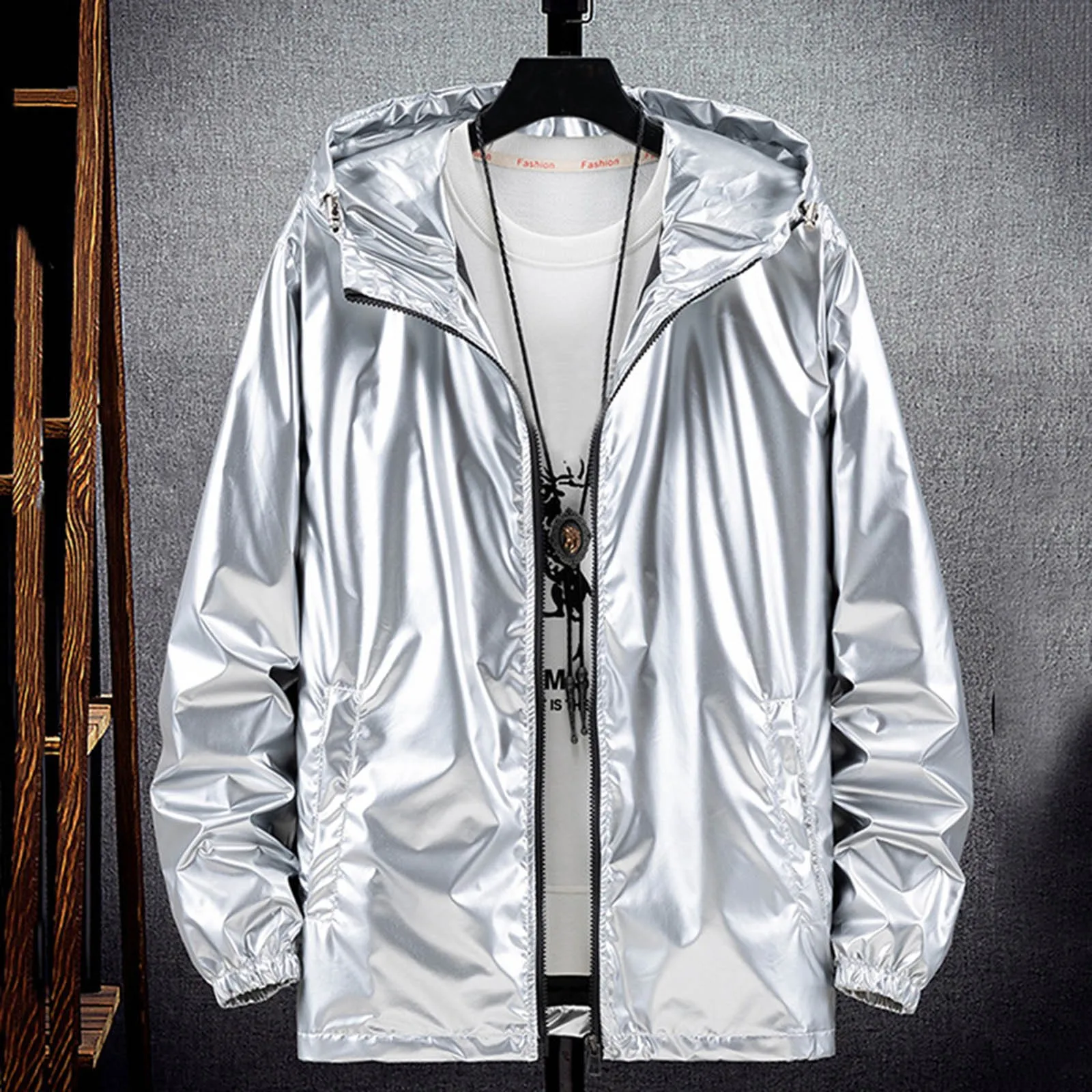 with-Hood-Windbreak-Winter-Overcoat-Mens-Fashionable-Bright-Face-Pocket-Cardigan-Zipper-Thin-Coat-Jacket-Cool-2