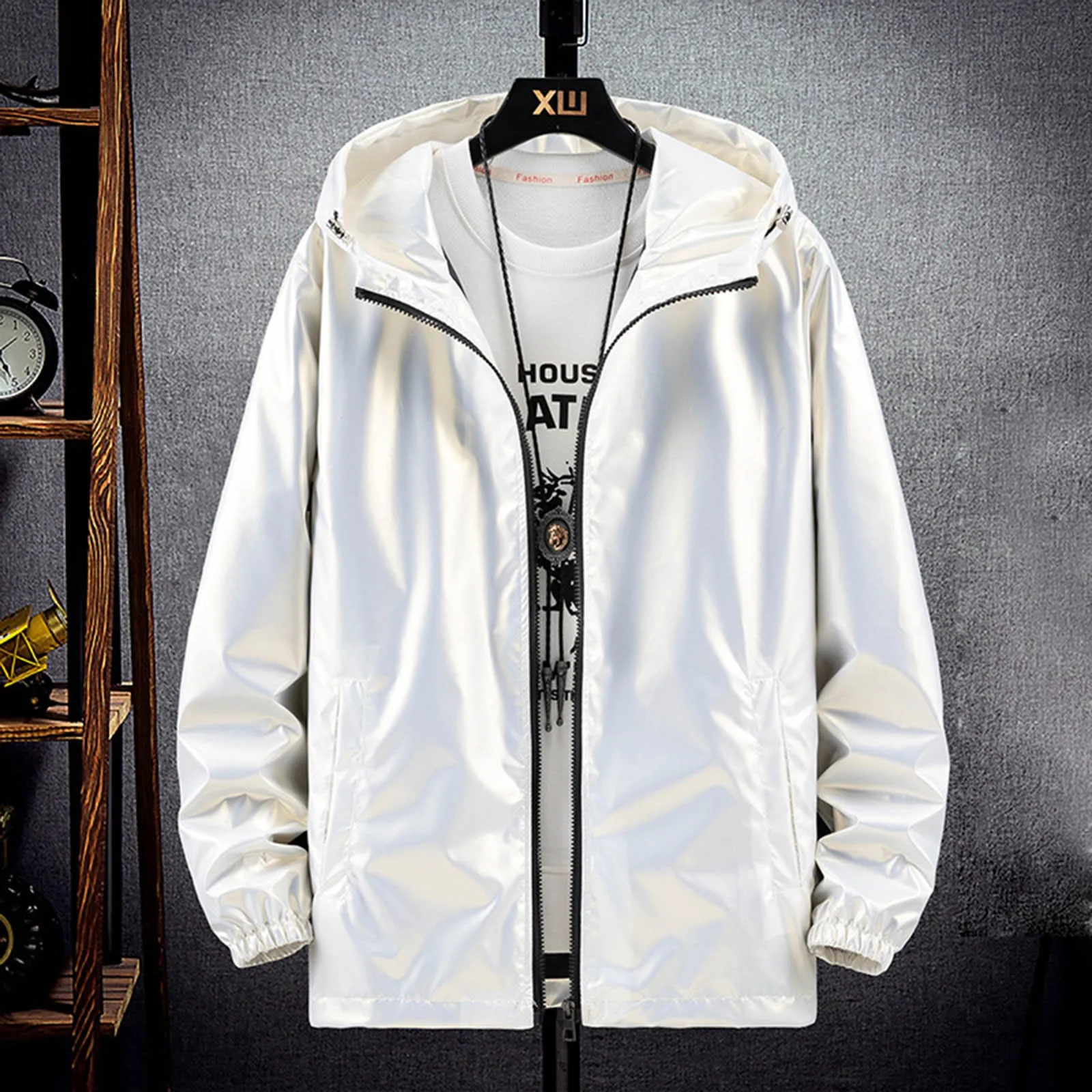 with-Hood-Windbreak-Winter-Overcoat-Mens-Fashionable-Bright-Face-Pocket-Cardigan-Zipper-Thin-Coat-Jacket-Cool-3